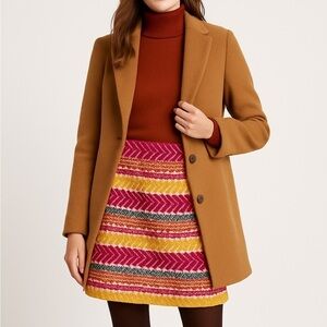 Anthropologie Nomad by Morgan Carper Jacquard Mini Skirt Striped Multicolor M